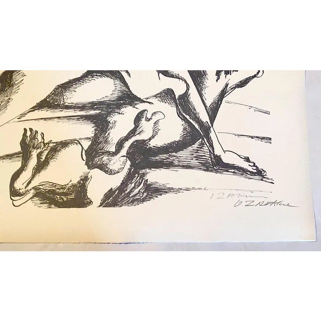 Mid-Century Modern Ossip Zadkine, The Labors of Hercules, Fight Against the Nemean Lion, Lithograph For Sale - Image 3 of 4
