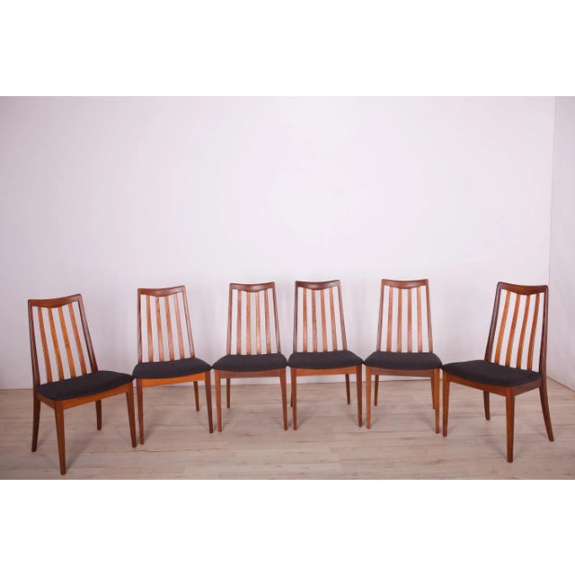 1960s Fabric and Teak Dining Chairs by Leslie Dandy for G-Plan, 1960s, Set of 6 For Sale - Image 5 of 14
