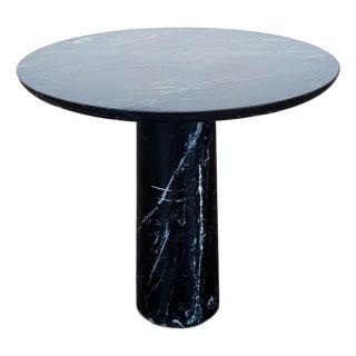 Cb2 Babylon Round Black Marble Bistro Table For Sale