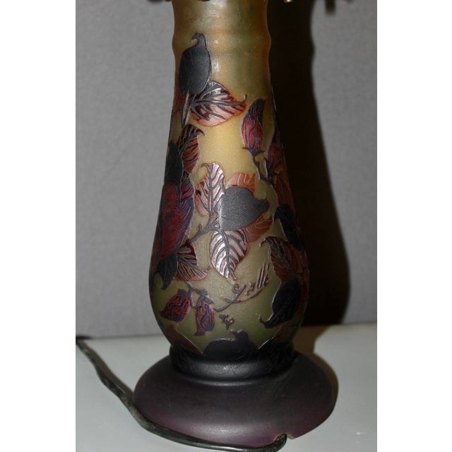 Glass Paste Mushroom Lamp by Emile Gallé, 1980s For Sale - Image 4 of 13