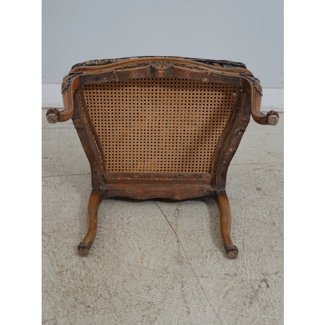 Pair French Louis XV Newly Upholstered Armchairs For Sale - Image 12 of 12