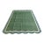 Handmade Cotton Scalloped Green Rug - 10'x14' For Sale