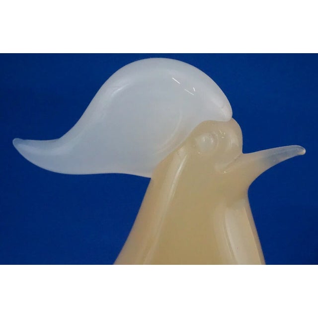 20th Century Blown Murano Opaline Glass Rooster Sculpture by Archimede Seguso, Italy For Sale - Image 18 of 18