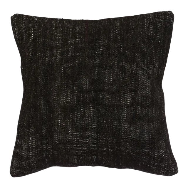Black Kilim Pillow Cover For Sale