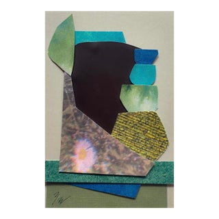 "Petal 5" Original Mixed-Media Collage on Paper by Zac Woodiel For Sale