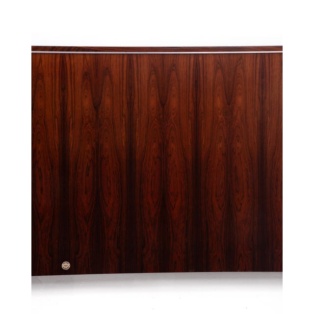 Falster Møbelfabrik Falster Denmark Rosewood Extra Wide 108" King Headboard Maurice Villency 1975 For Sale - Image 4 of 8