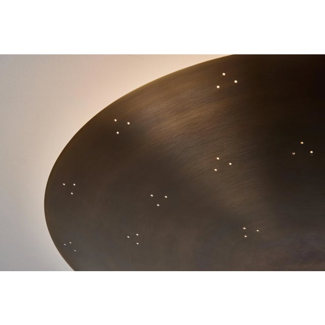 Not Yet Made - Made To Order Large Raul Reyes 'Rey 26' Perforated Patinated Brass Dome Chandelier For Sale - Image 5 of 11