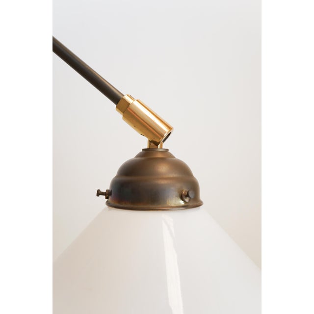 Brown Vintage Floor Lamp in Brass and Glass For Sale - Image 8 of 12
