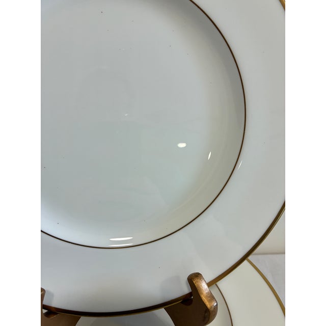 Ceramic Vintage Wedgwood Bone China Gold Rim Dinner Plates, Set of 12, England For Sale - Image 7 of 11