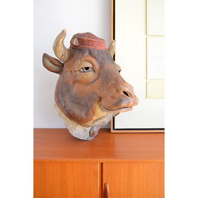 Antique Papier-Mâché Carnival Mask, 1900s For Sale - Image 10 of 18