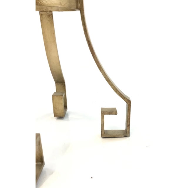 Pearson Pearson Black and Champagne Greek Key Accent Table For Sale - Image 4 of 6