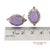 14k(585) Solid Yellow Gold Natural Purple Stone Omega Back Earrings For Sale - Image 10 of 10