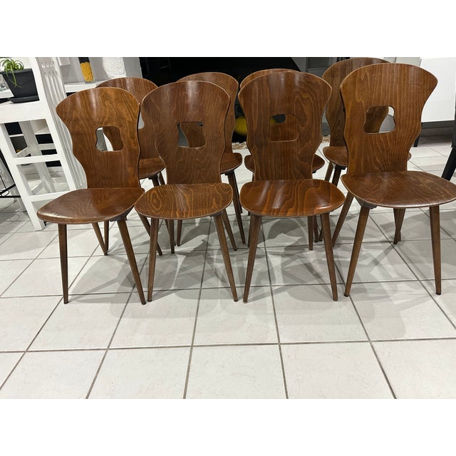 Vintage Bistro Dining Chairs from Baumann, 1970s, Set of 8 For Sale - Image 18 of 18