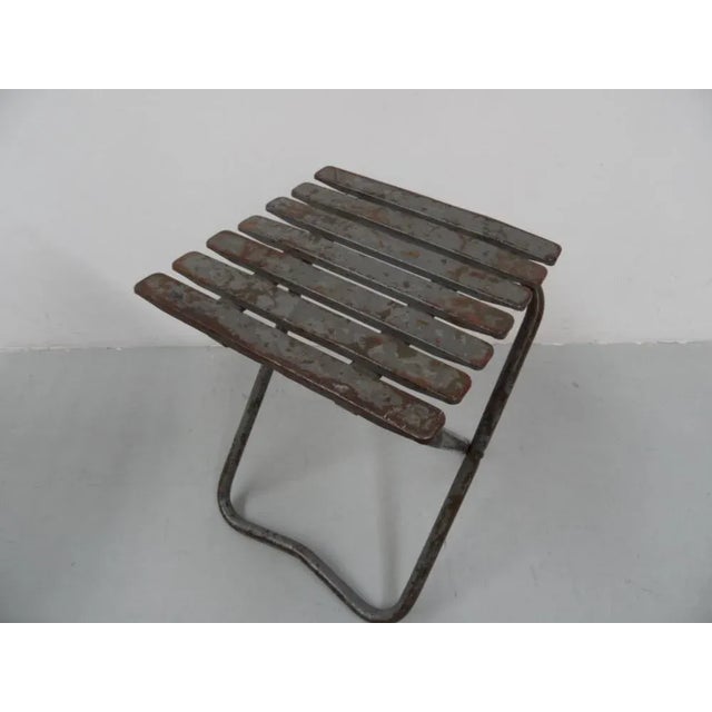 Industrial Metal Side Tables, 1940s, Set of 2 For Sale - Image 4 of 10