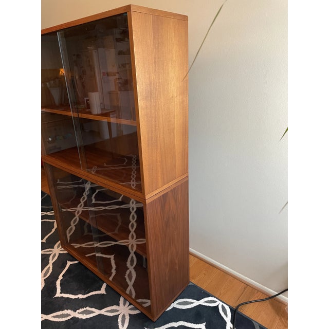 1960s Mid-Century Modern Walnut Stacking Book/Display Case For Sale - Image 12 of 18