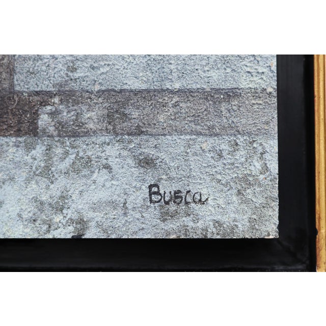 1990 Angel Busca Architectural Artwork Tempera and Oil on Board, One-of-a-Kind For Sale - Image 16 of 18