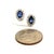 Traditional Natural Sapphire Diamond Stud Earrings 14k W Gold 0.64 TCW Certified For Sale - Image 3 of 12