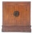 Antique Square Corner Elm Storage Cabinet For Sale