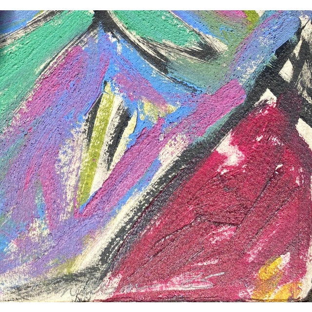 Abstract 1985 Adrienne Anderson Abstract Painting For Sale - Image 3 of 4