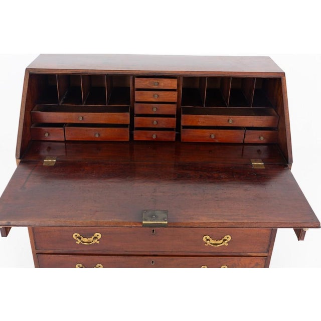 Antique Georgian Mahogany Bureau Desk, 1800 For Sale - Image 5 of 8