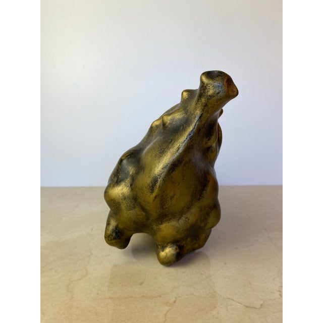 A striking mid-century modern abstract bull sculpture by renowned Slovenian artist Boštjan Putrih (1947–2008). Originating...