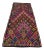 1960s Vintage Colorful Patterned Rug- 3′10″ × 9′8″ For Sale