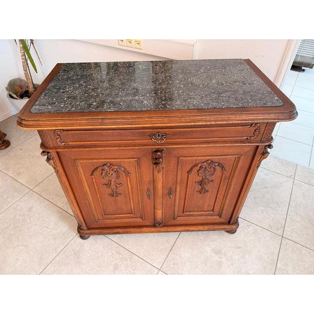 Pfeiferlbarock Buffet in Oak with Granite Top For Sale - Image 9 of 14