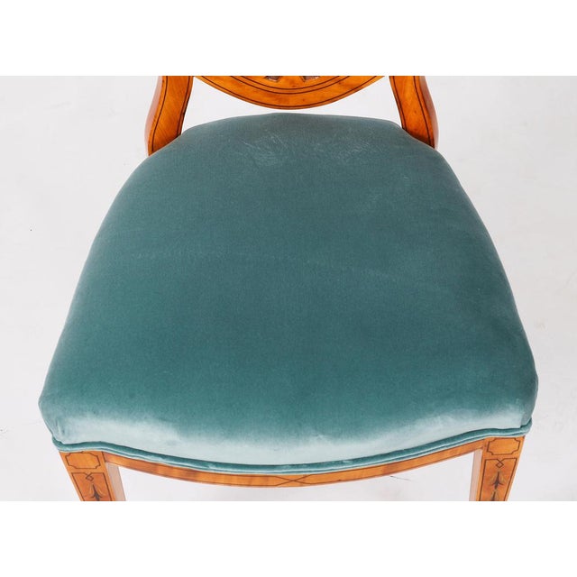 Antique Shield Back Satinwood Dining Chairs from Cowtan & Sons, 19th Century, Set of 8 For Sale - Image 18 of 18