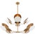 Osiris Large Reflector Chandelier in Hand-Rubbed Antique Brass with Linen Diffuser Designer: Thomas O'Brien Fixture...