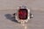 The Trinity River: Antique Art Deco Garnet Ring in White Gold For Sale - Image 4 of 11