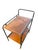 Vintage Stitched Leather Bar Cart by Jacques Adnet, 1950s For Sale - Image 6 of 13