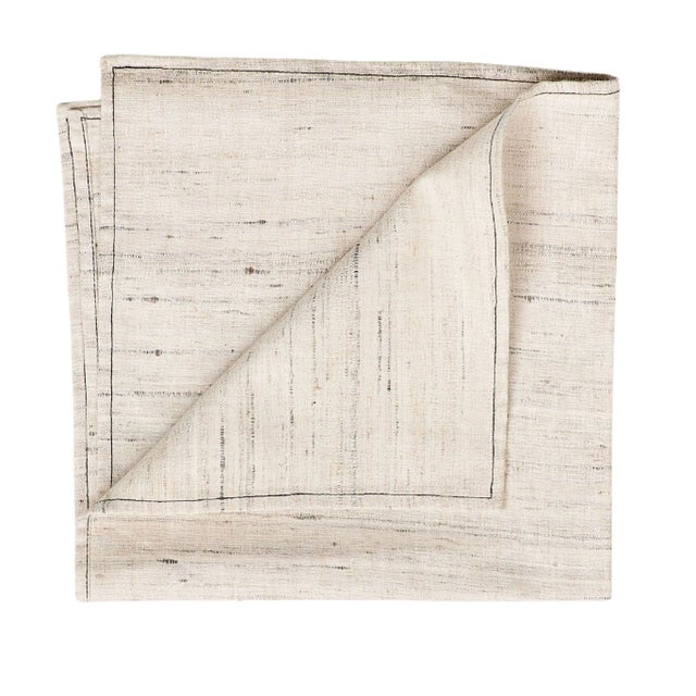 ora Off White Napkin is a truly sustainable fabric that combines heritage value , honoring the cluster of weavers it...