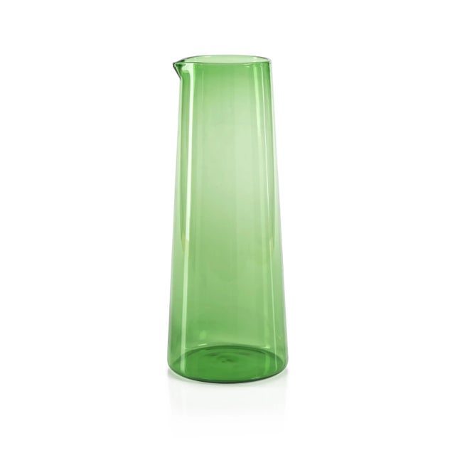 Contemporary Lorient Glass Pitcher, Fern Green For Sale - Image 3 of 3