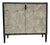Modern Farmhouse Gray Wood Two Door Cabinet For Sale
