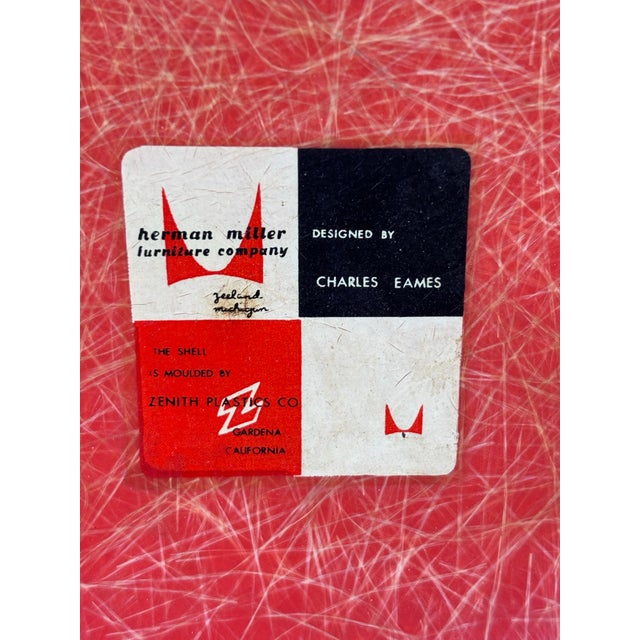 Eames 1st Generation Zenith Label Rope Edge DAX Fiberglass Armchair For Sale - Image 10 of 11