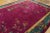 Art Deco 1920s Raspberry Red Floral Vase Antique Chinese Art Deco Carpet 8' 10" X 11' 6" Knotted Wool Rug For Sale - Image 3 of 9