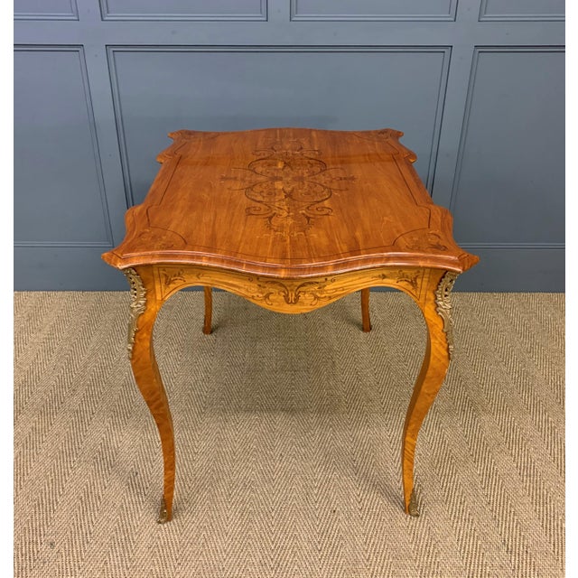 19th Century Inlaid Satinwood Table, 1890 For Sale - Image 13 of 17
