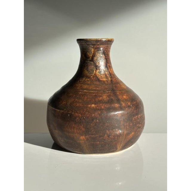 Studio Ceramic Art Vase in Japanese Pottery Technique with Complex Glaze, 1980 For Sale - Image 6 of 18