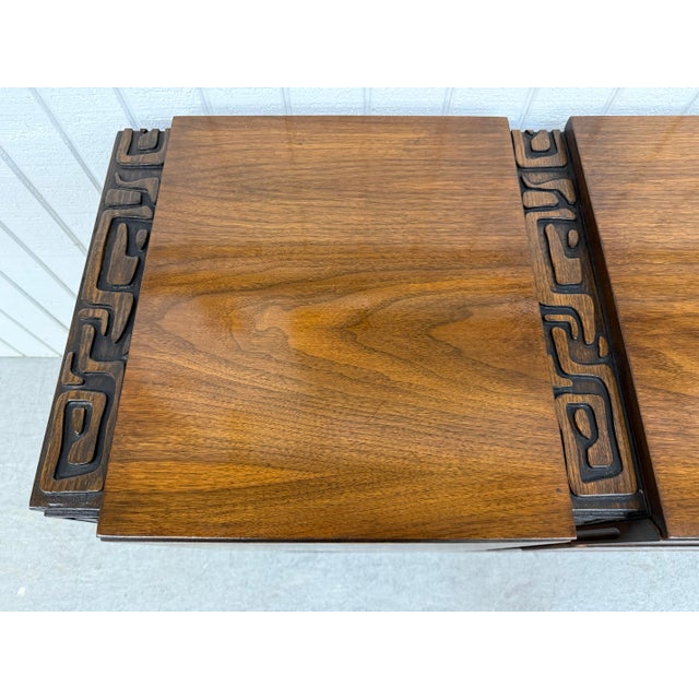 Mid-Century Modern United Tiki Walnut 9-Drawer Dresser For Sale - Image 10 of 11