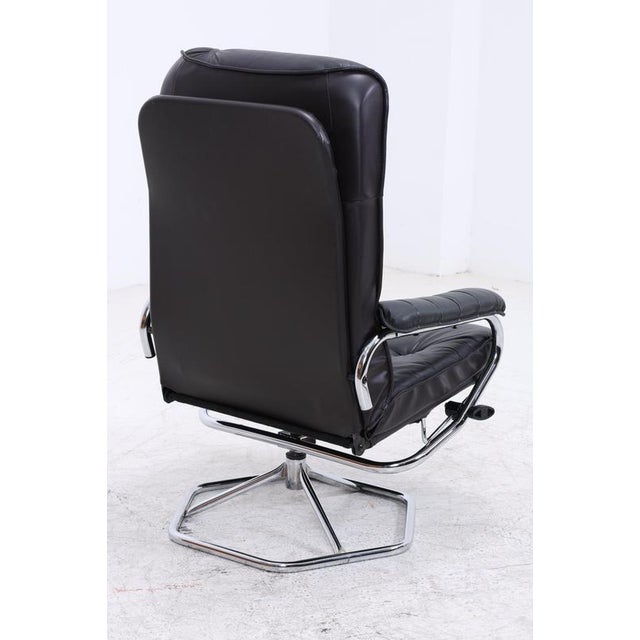 Set of Mid-Century Leather Lounge Chair and Ottoman from Unico For Sale - Image 17 of 18