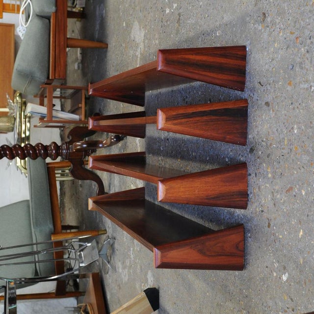 Mid-Century Modern Floating Wall Shelves, Danish, 1960s, Set of 4 For Sale - Image 12 of 14