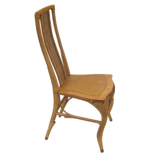 Vintage Heywood Brothers & Wakefield Company Wood and Cane Wicker