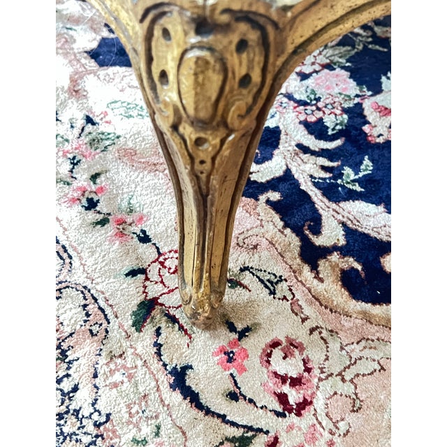 Wood Pair of Early 1990s Era Paint Decorated French Louis XV Bergere Chairs For Sale - Image 7 of 12