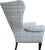 Tufted Blue and Gray Houndstooth Wingback Chair For Sale - Image 10 of 18