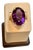 27 Carat Oval Amethyst Cocktail Ring in 14 Karat Yellow Gold, Size 5.5 For Sale