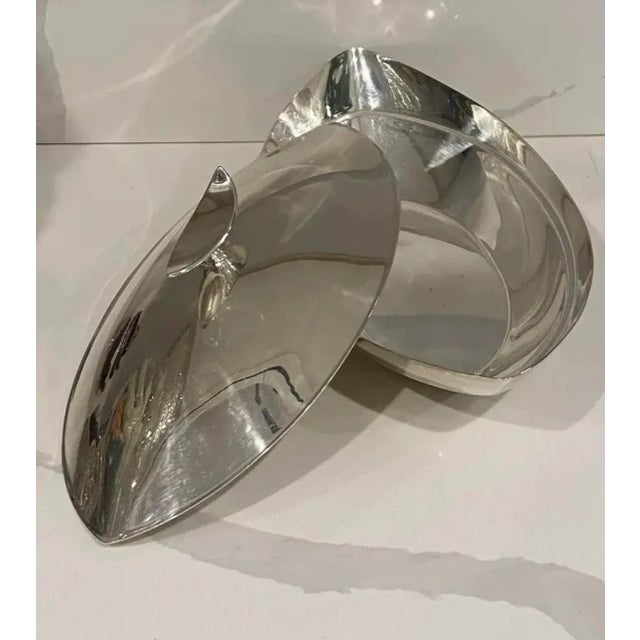 Art Nouveau Gorham by Maestri Silver Plate Diamond Serving Bowl Covered Dish For Sale - Image 3 of 7