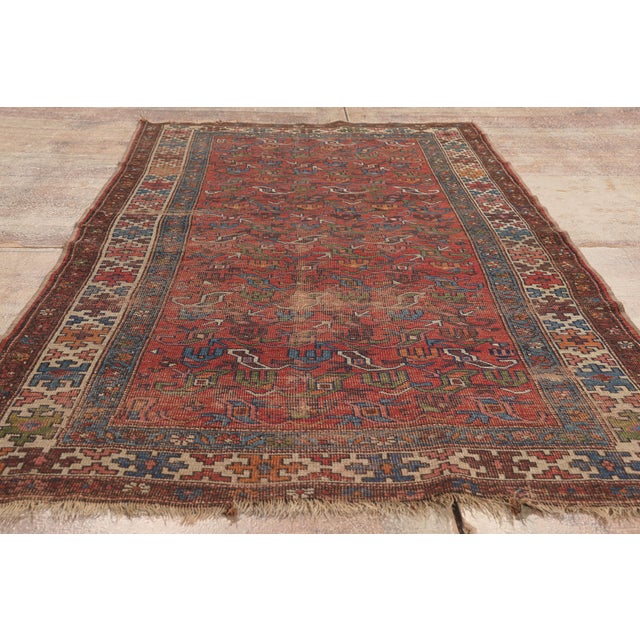 Late 19th Century Persian Kurd Rug, 04'01 X 06'10 For Sale - Image 9 of 10