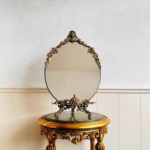 Vintage Baroque Italian Oval Wall Mirror For Sale - Image 9 of 9