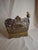 Rare 19thC Polish Brass Hanukkah Menorah Oil Lamp Crown Lions Judaica For Sale In Boston - Image 6 of 12