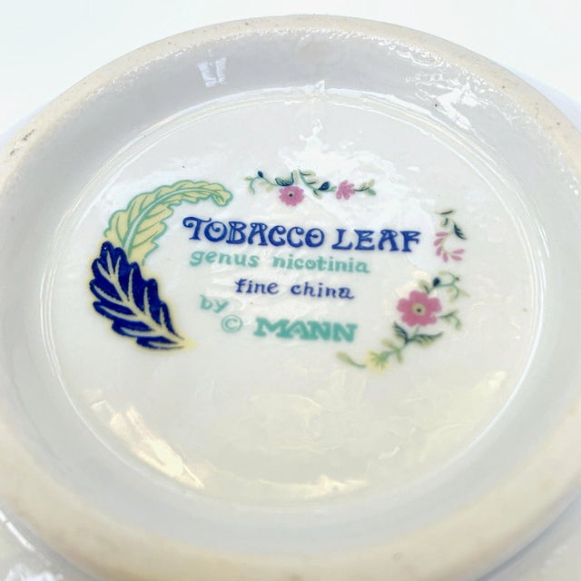 Vintage Tobacco Leaf China Medium Serving Bowl For Sale - Image 12 of 13